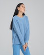 Свитер OVERSIZE SW001-1, цвет: голубой Allweneed Хлопковый свитер крупной вязки с круглым вырезом.Cвитероверсайзпозволяет создать множество образов, которыеподчеркнут девичью хрупкость. В нем удобно и уютно,его обладательница будет выглядеть как никогда женственно и изящно.