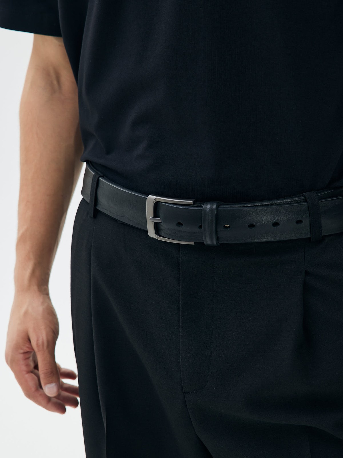 Ремень из натуральной кожи (4 см), цвет: Черный Allweneed