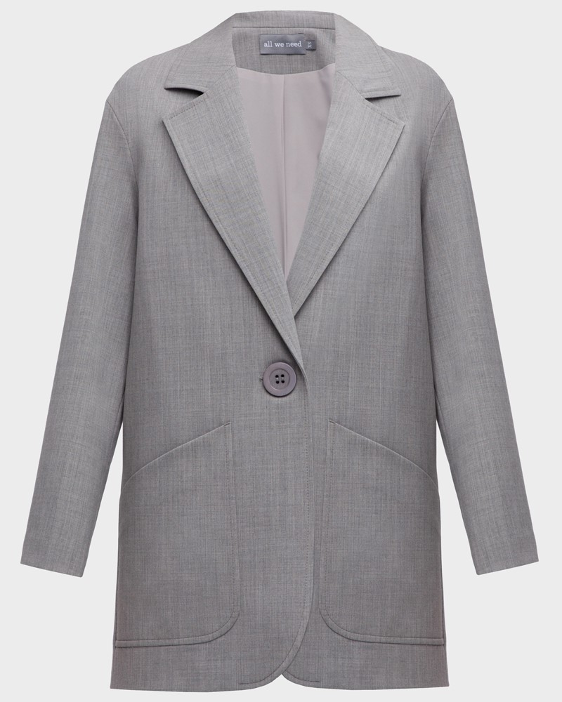 Однобортный жакет свободного кроя из фактурной ткани с содержанием шерсти, - еще одна вариация любимого всеми стиля smart-casual. Расслабленный силуэт данной модели отлично подойдет для создания повседневных образов.

На модели размер XS
