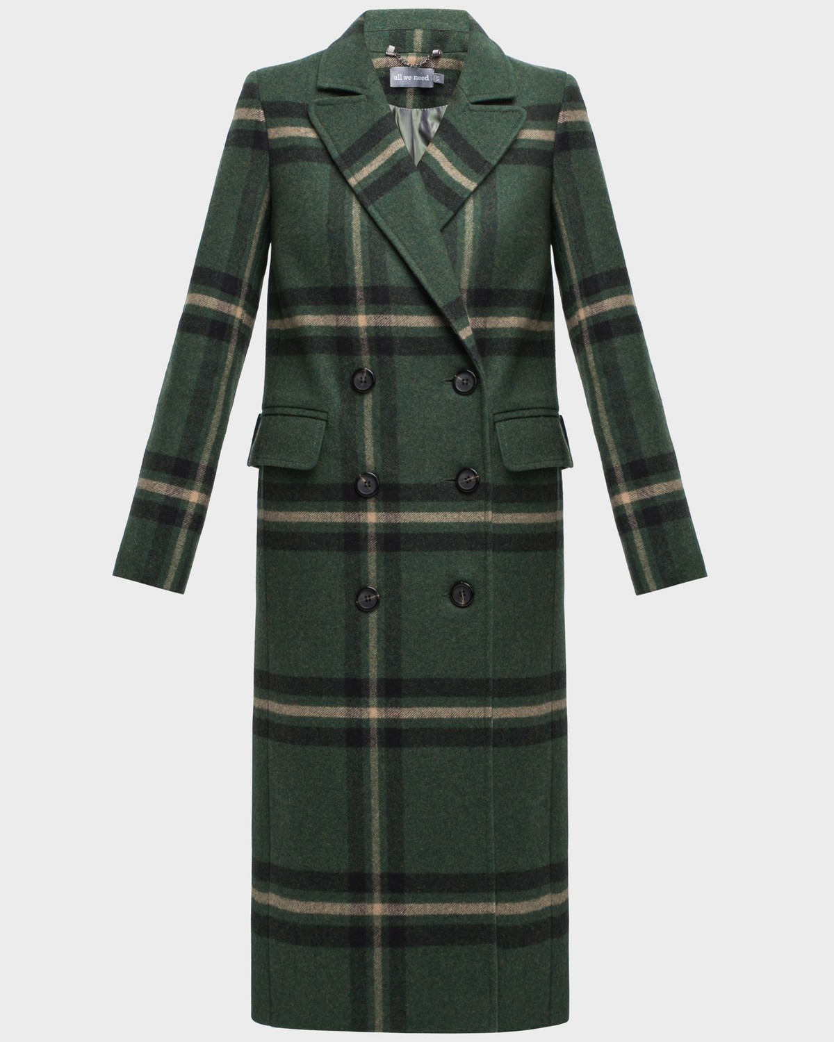 Двубортное пальто прямого кроя длины миди из плотной шерсти на подкладе с двумя шлицами. Доволнено хлястиком на спинке.
Структурированный силуэт пальто идеально подойдет для создания деловых образов на каждый день.

На модели размер XS