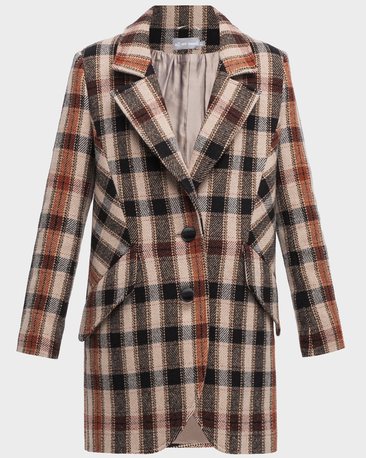 Пальто-жакет прямого силуэта с металлическими пуговицами и втачаным рукавом и клапанами на карманах. Выполнено из плотной шерсти на подкладе с декоративными отстрочками по всему изделию и шлицей сзади.
Современный крой пальто подчеркивает женственность и позволяет создавать трендовые образы как в деловом, так и в романтичном стиле

На модели размер XS