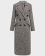 Пальто CO-036 (черно-бежевая клетка)