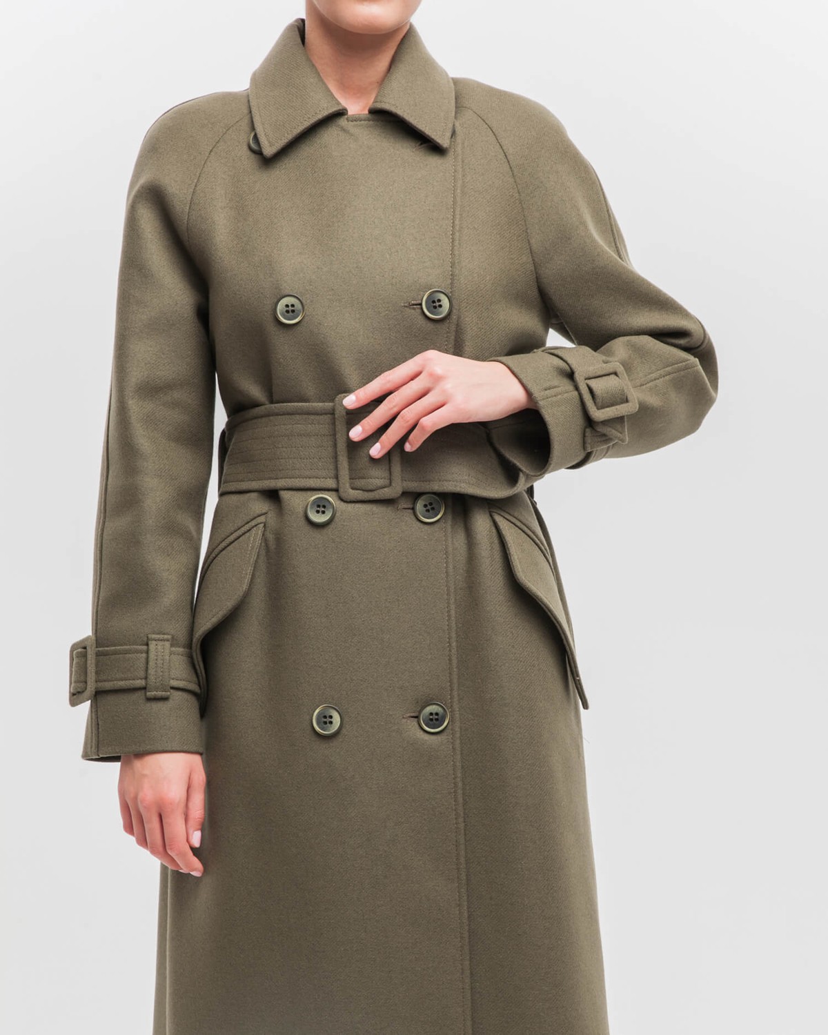 Пальто CO035, цвет: хаки Allweneed