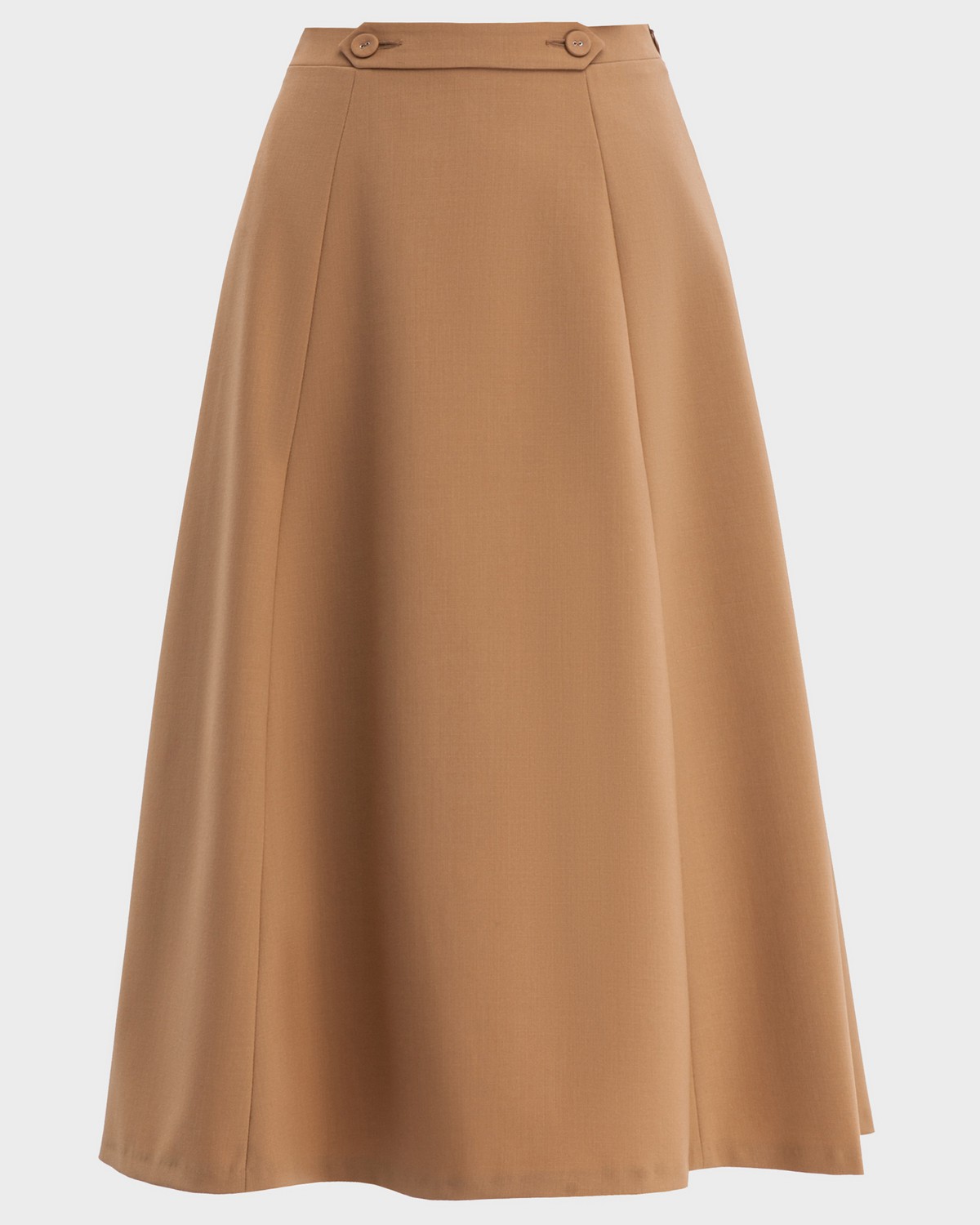 Юбка длины миди силуэта трапеция позволяет создавать женственные утонченные образы даже зимой.

На модели размер XS
