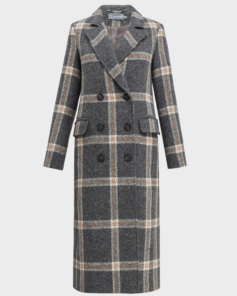 Пальто прямого кроя с хлястиком на спинке, цвет: серо-бежевая клетка Allweneed Двубортное пальто прямого кроя длины миди из плотной шерсти на подкладе с двумя шлицами. Доволнено хлястиком на спинке.
Структурированный силуэт пальто идеально подойдет для создания деловых образов на каждый день.
На модели размер XS