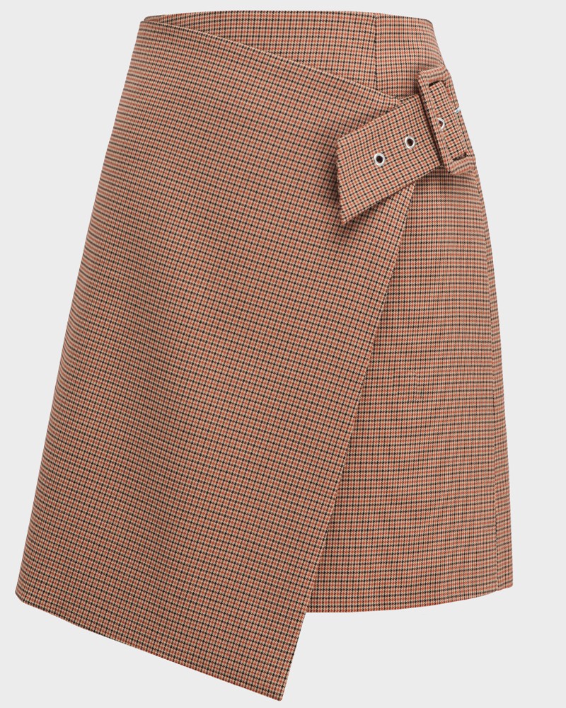 Юбка SK-008-1 (глен терракотовый)