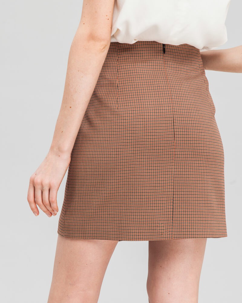 Юбка SK-008-1 (глен терракотовый)
