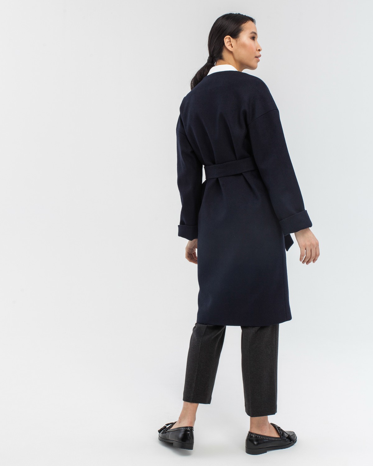 Пальто - Кимоно CO-003 (темно-синий)