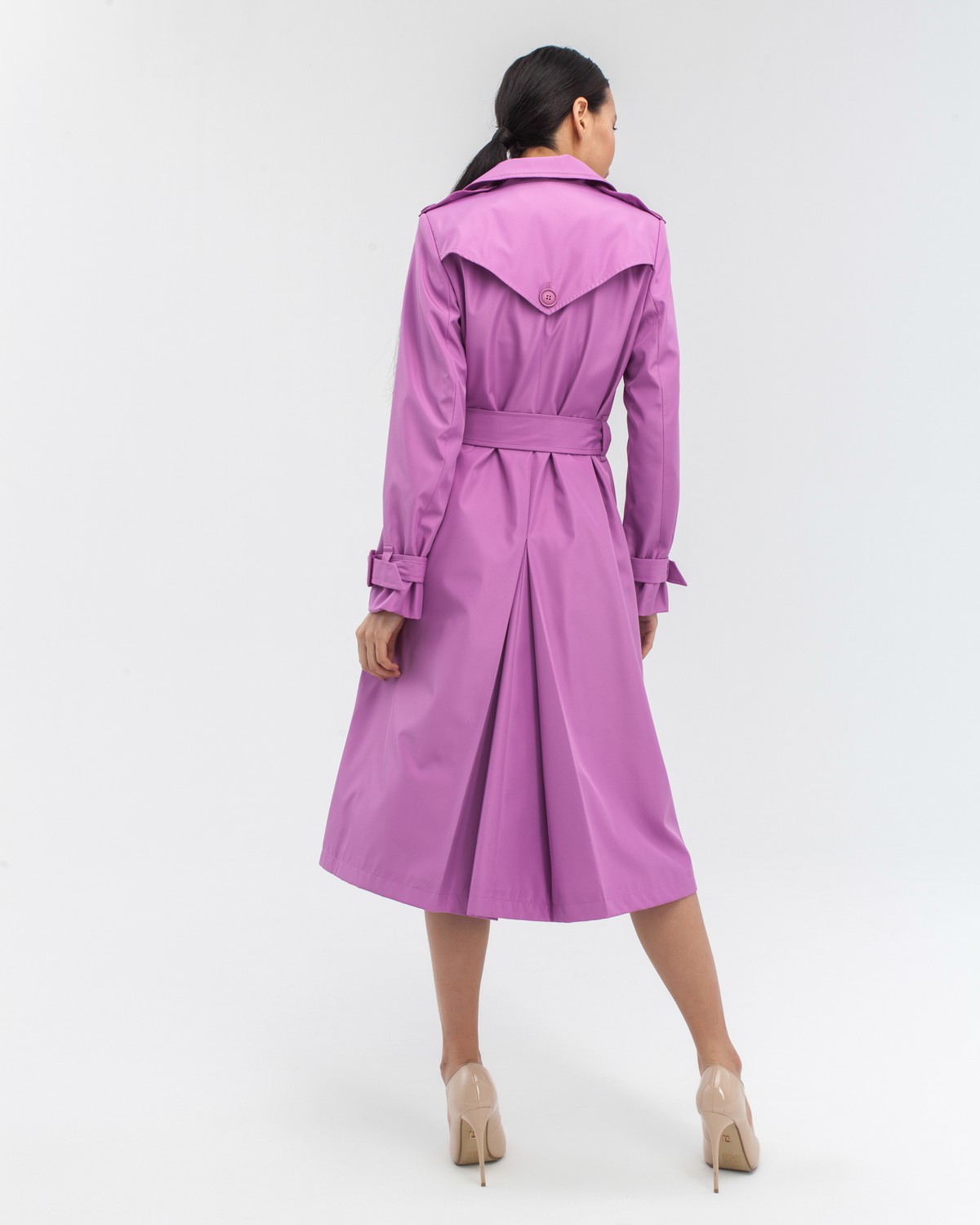 Тренч TR005, цвет: лаванда Allweneed Тренч классической посадки с втачным плечом, дополнен поясом с фурнитурой в тон изделия. Незаменимая вещь для яркихпрогулок