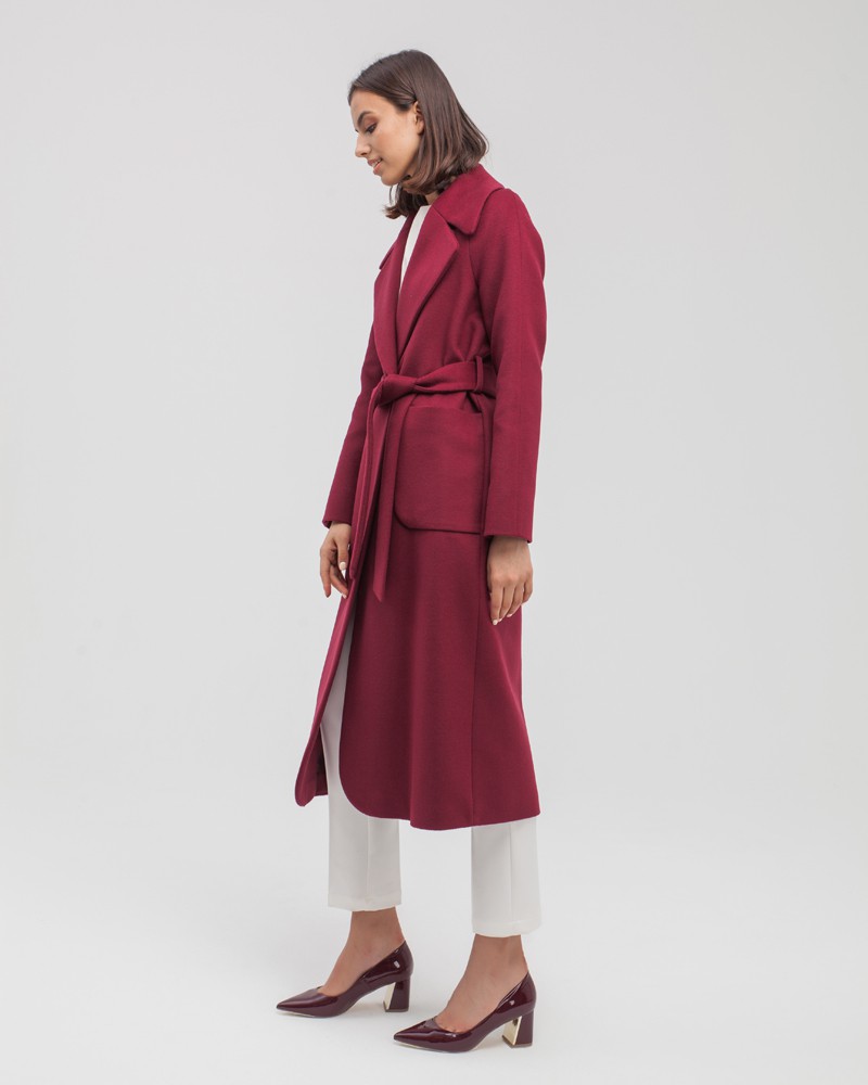 Пальто - Jaklin CO-028 (винный)