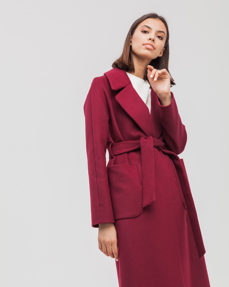 Пальто - Jaklin CO-028 (винный)