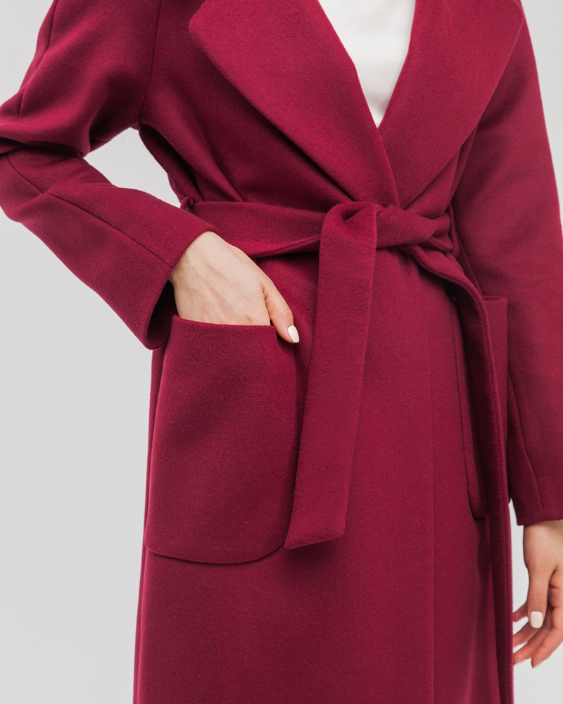 Пальто - Jaklin CO-028 (винный)