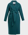 Пальто-халат Harvey со спущенным плечом, цвет: изумрудный Allweneed Пальто-халат из плотной шерсти с кашемиром. Модель прямого силуэтас английским воротником.Пальто дополнено двумя вместительными карманами,без застежки, с поясом из основного материала.
На модели размер XS