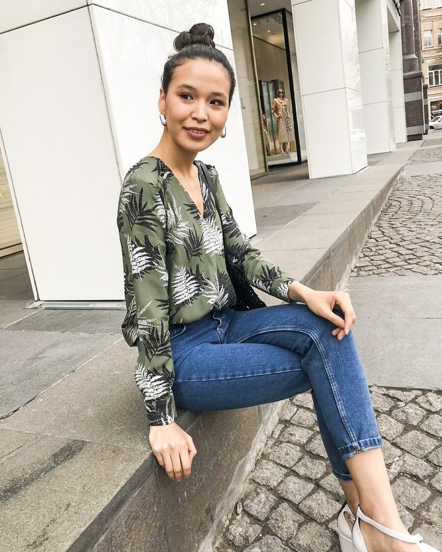 Блуза BL-012 (принт пальмы)