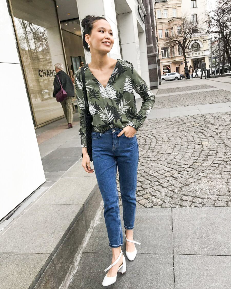 Блуза BL-012 (принт пальмы)