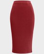 Юбка трикотажная миди, цвет: бордовый Allweneed Юбка длины миди из плотного шерстяного трикотажа слегка зауженная к низу. В сочетании с джемпером в тон позволит создать расслабленный образ в стиле casual.
На модели размер XS/S