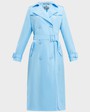 Тренч TR005, цвет: голубой Allweneed Тренч классической посадки с втачным плечом, дополнен поясом с фурнитурой в тон изделия. Незаменимая вещь для яркихпрогулок