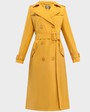 Тренч классической посадки с втачным плечом, дополнен поясом с фурнитурой в тон изделия. Незаменимая вещь для яркихпрогулок