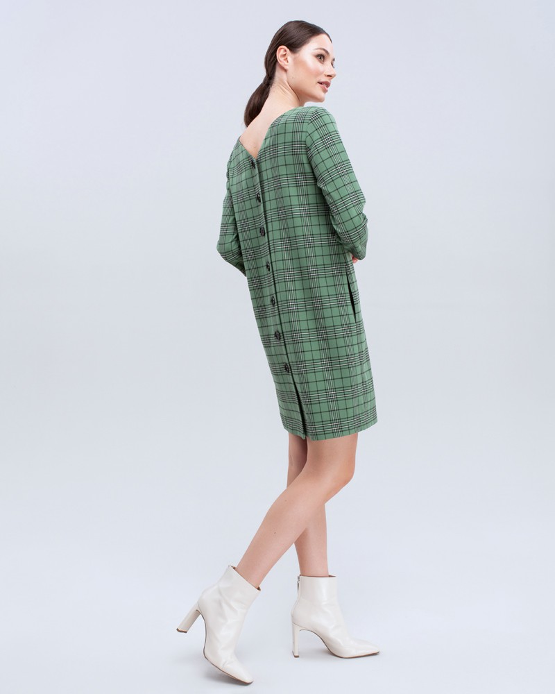 Платье DR-051 (зеленая клетка)