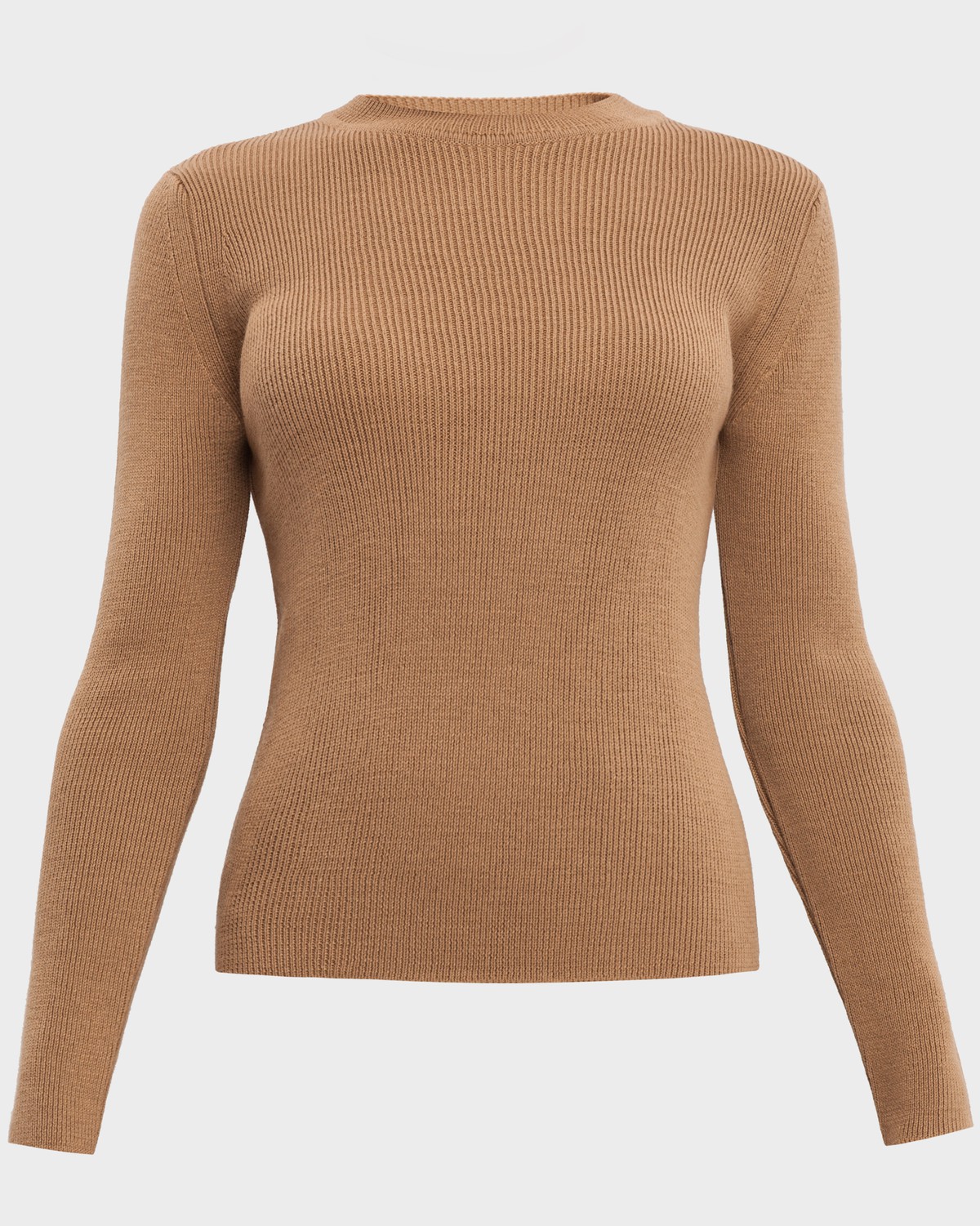 Джемпер из шерстяного трикотажа с длинным рукавом. В сочетании с юбкой в тон позволит создать расслабленный образ в стилеcasual.

На модели размер XS/S