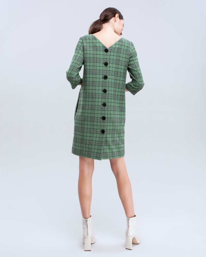 Платье DR-051 (зеленая клетка)