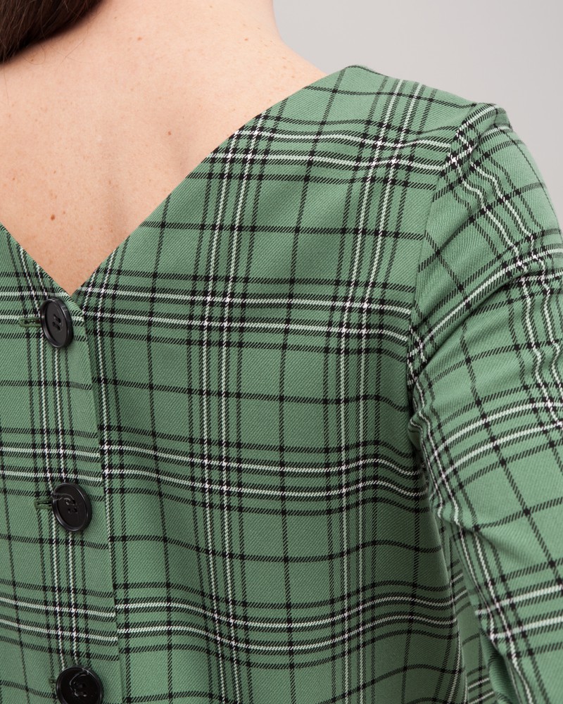 Платье DR-051 (зеленая клетка)