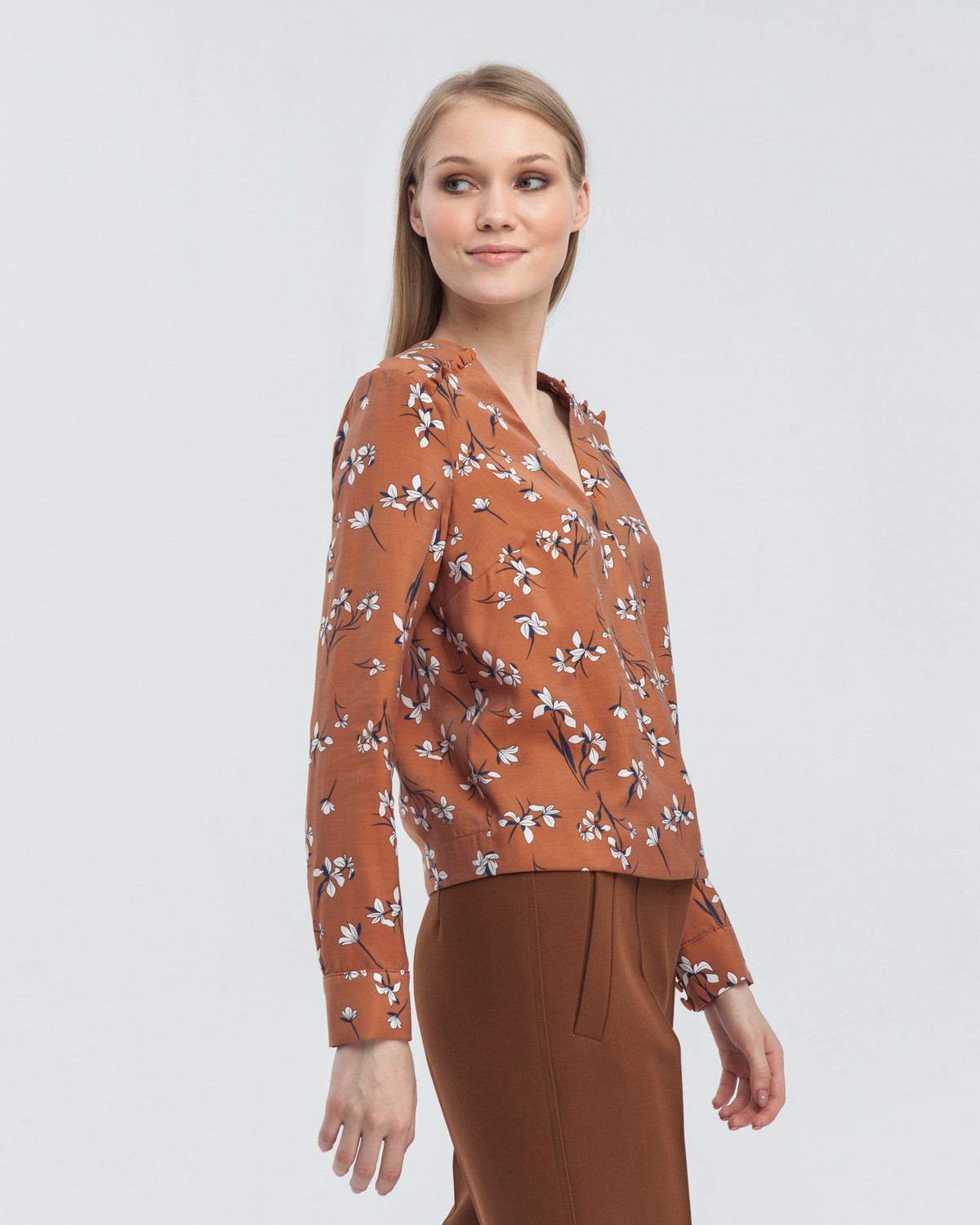 Блуза BL-012 (принт цветы)