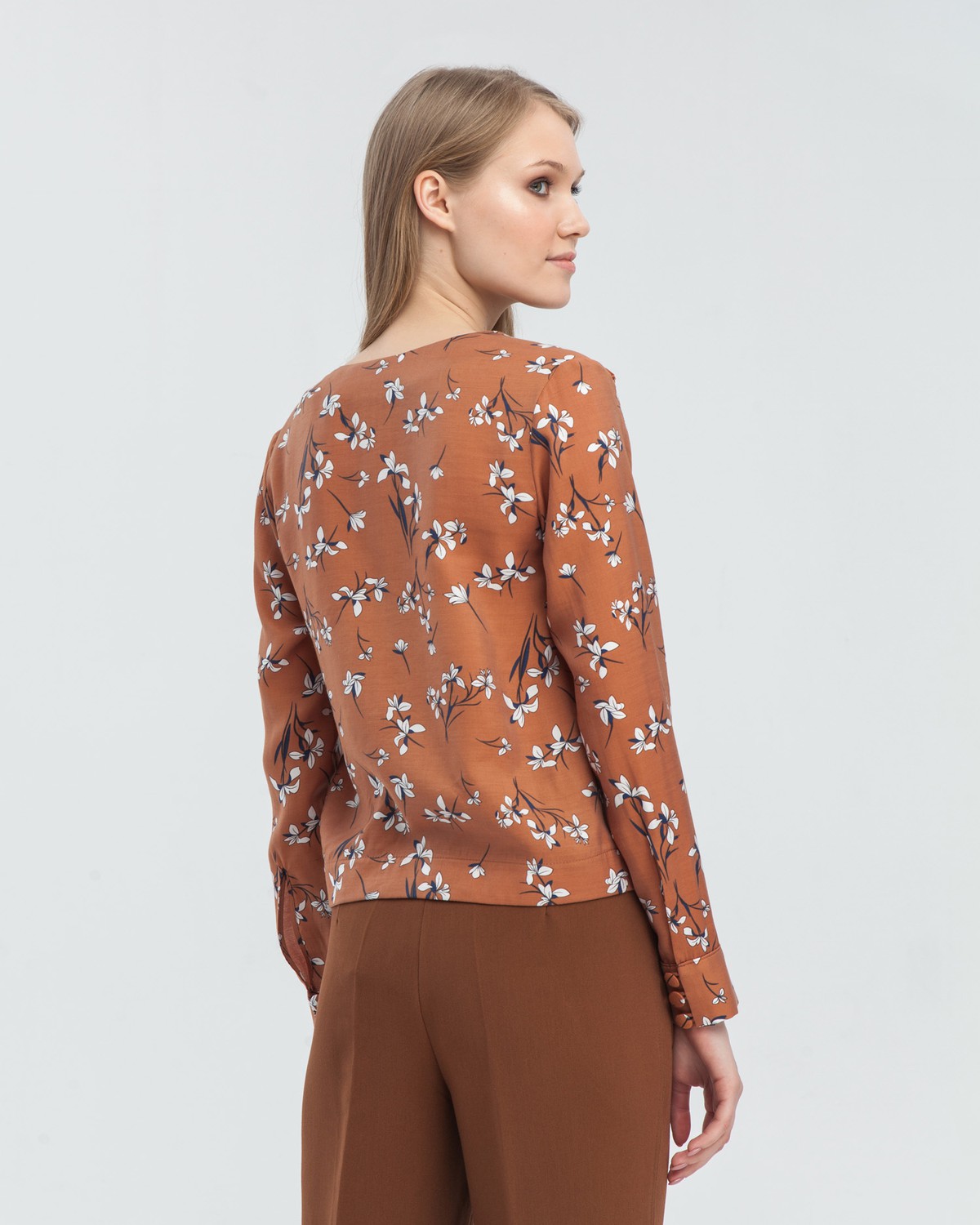 Блуза BL-012 (принт цветы)