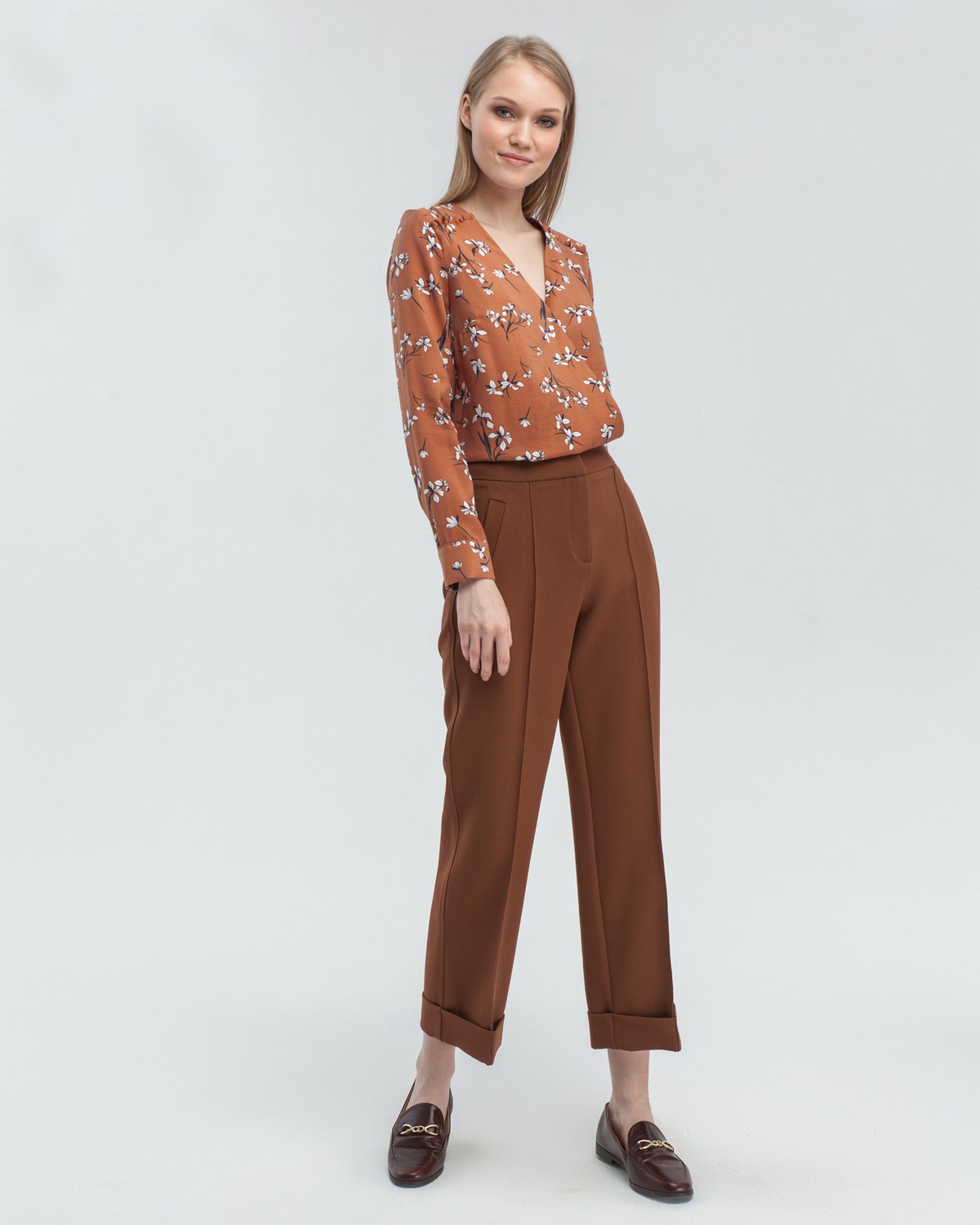 Блуза BL-012 (принт цветы)