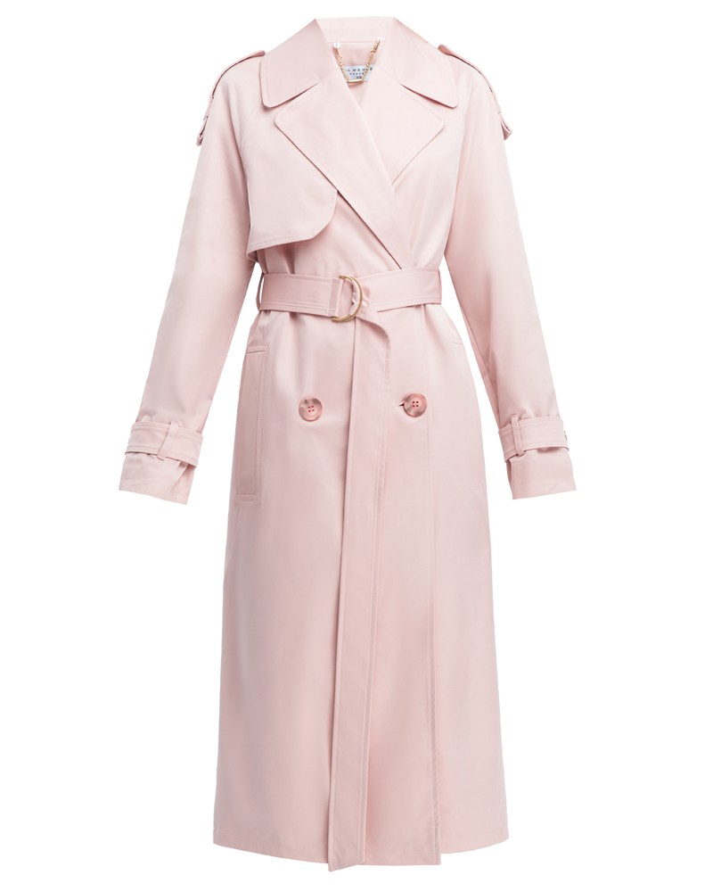 Тренч TR006, цвет: пудровый Allweneed Тренч классической посадки с рукавом реглан. Дополнен погонами, патами на рукавах и поясом в тон изделия с металлической пряжкой. Выполнен из плащевой ткани с добавалением хлопка, на подкладке. Защитит от ветра весенними вечерами.
