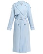 Тренч TR006, цвет: голубой Allweneed Тренч классической посадки с рукавом реглан. Дополнен погонами, патами на рукавах и поясом в тон изделия с металлической пряжкой. Выполнен из плащевой ткани с добавалением хлопка, на подкладке. Защитит от ветра весенними вечерами.