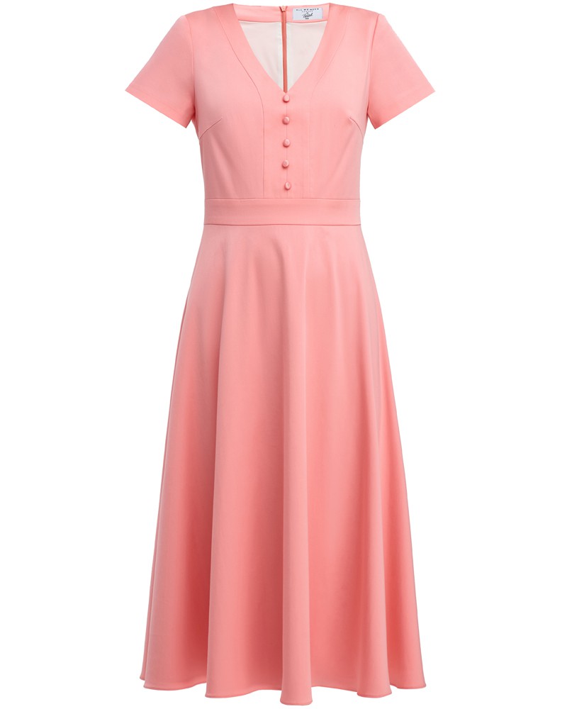 Платье DR055, цвет: коралловый Allweneed Платье А-силуэта с V-образным вырезом дополнено декоративными пуговицами в тон изделия. Нежный, женственный вариант на каждый день.
На модели размер XS