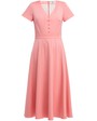 Платье DR055, цвет: коралловый Allweneed Платье А-силуэта с V-образным вырезом дополнено декоративными пуговицами в тон изделия. Нежный, женственный вариант на каждый день.
На модели размер XS