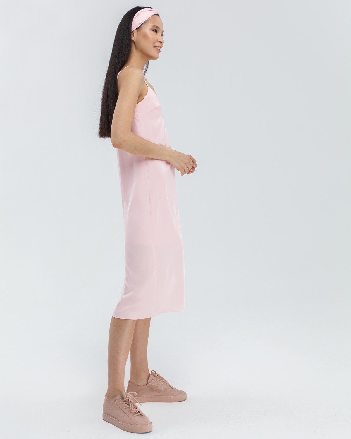 Платье DR-029 с банданой BN-002 (розовый)