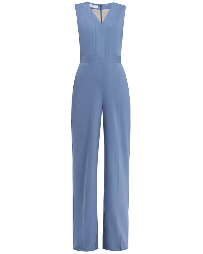 Комбинезон OV002, цвет: синий Allweneed Комбинезон без рукавов с широкими брюками и V-образным вырезом, застегивается на потайную молнию. Настоящая палочка-выручалочка для случаев, когда Вам нечего надеть.
На модели размер XS