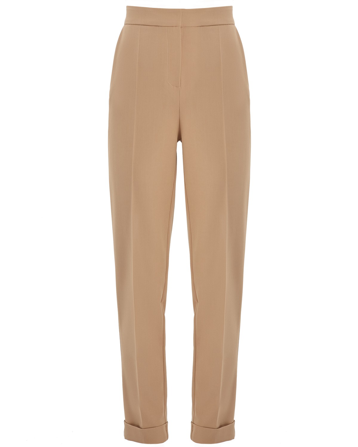 Брюки с отворотами на высокой талии слегка зауженные к низу. Дополнены проглаженной стрелкой. В сочетании с жакетом в тон создадут образ, который добавит Вам уверенности в себе.

На модели размер XS