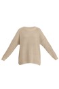 Свитер OVERSIZE SW001-1, цвет: бежевый Allweneed Хлопковый свитер крупной вязки с круглым вырезом.Cвитероверсайзпозволяет создать множество образов, которыеподчеркнут девичью хрупкость. В нем удобно и уютно,его обладательница будет выглядеть как никогда женственно и изящно.