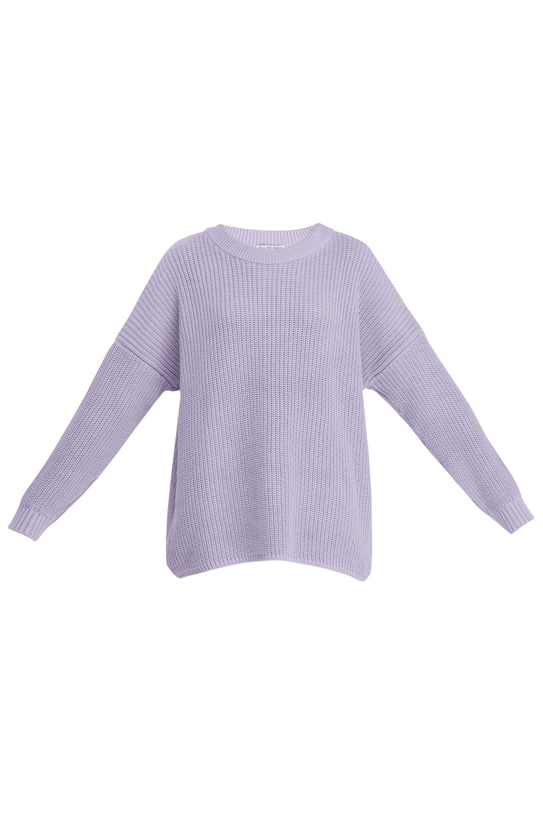 Свитер OVERSIZE SW001-1, цвет: лавандовый Allweneed Хлопковый свитер крупной вязки с круглым вырезом.Cвитероверсайзпозволяет создать множество образов, которыеподчеркнут девичью хрупкость. В нем удобно и уютно,его обладательница будет выглядеть как никогда женственно и изящно.
