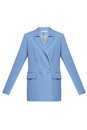 Двубортный жакет свободного кроя с обтяжными пуговицами и клапанами на карманах. Сочетайте с брюками в тон для создания изысканного, делового или вечернего образа.

На модели размер XS