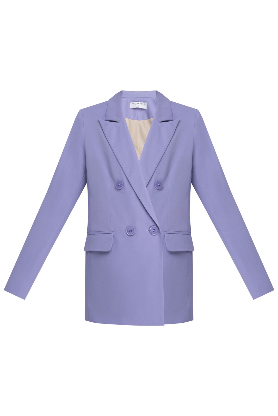 Жакет JA007, цвет: лаванда Allweneed Двубортный жакет свободного кроя с обтяжными пуговицами и клапанами на карманах. Сочетайте с брюками в тон для создания изысканного, делового или вечернего образа.
На модели размер XS
