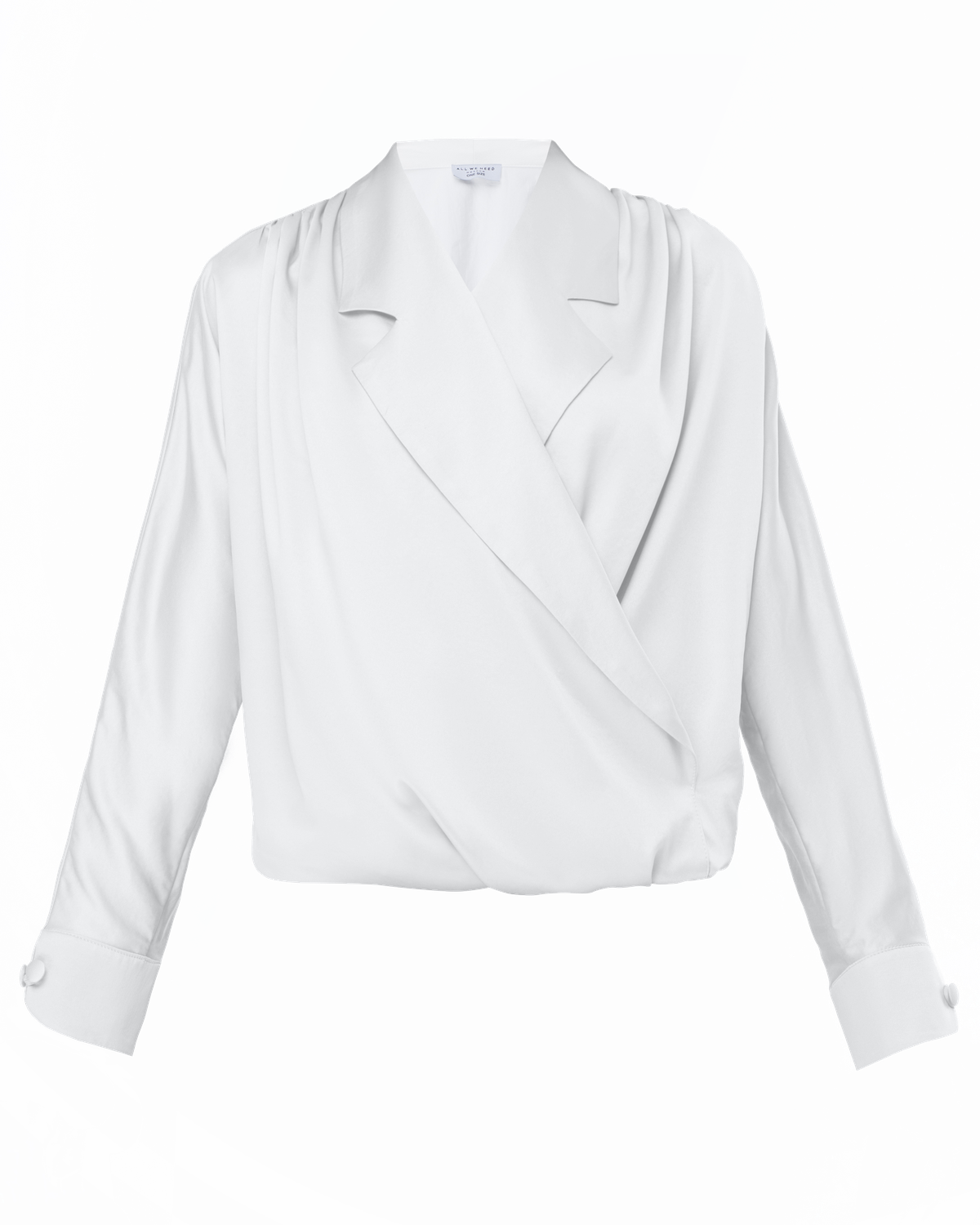 Объемная блуза с английским воротником и драпировкой на плечах из шелковистой вискозы. Сочетайте блузу с вещами с высокой посадкой для создания стильных деловых и вечерних образов.

На модели размер XS