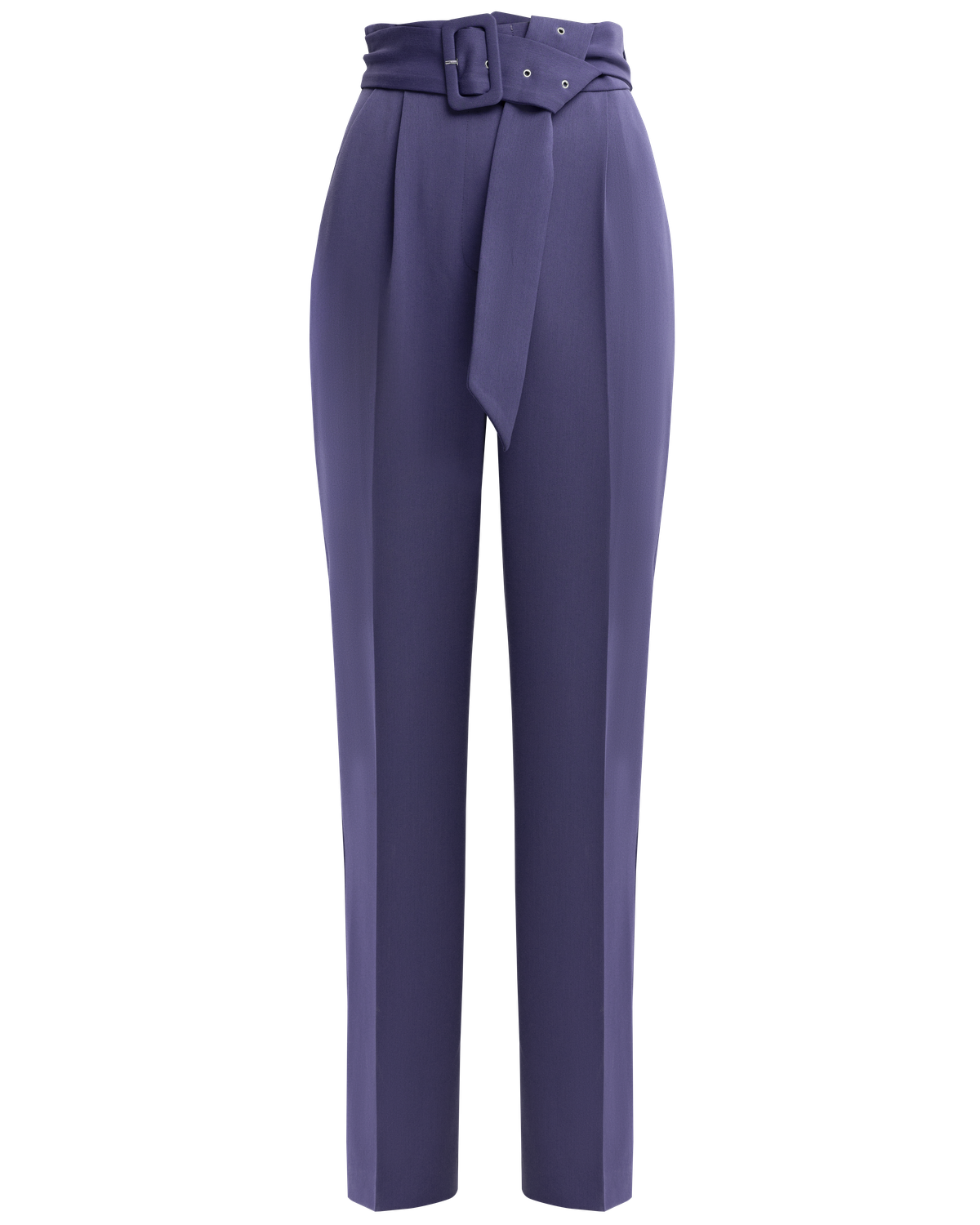 Широкие прямые брюки из плотной вискозы с посадкой на талии. Дополнены длинным поясом в тон изделия с обтяжной пряжкой. Свободный крой и структурированный силуэт позволяет создавать не только деловые, но и расслабленные повседневные образы. Брюки универсальной длины, поэтому легко сочетаются как с плоским ходом, так и с обувью на каблуках.

На модели размер XS