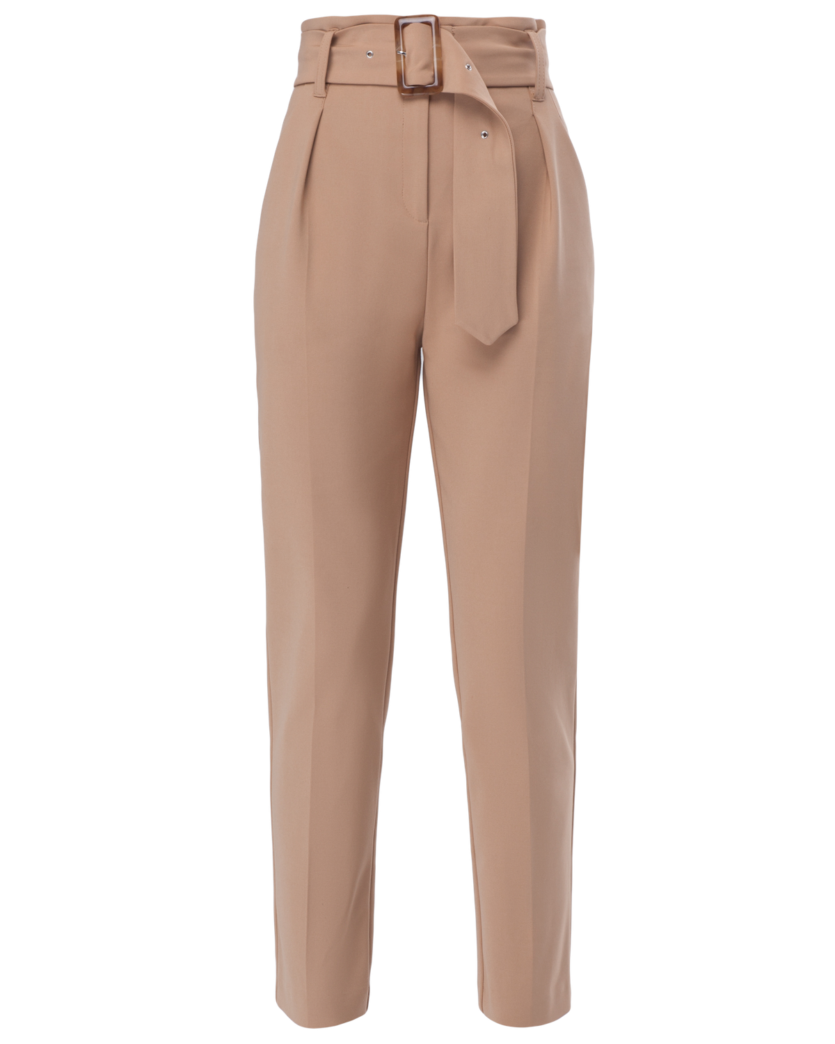 Слегка зауженные брюки на высокой талии. Дополнены поясом с трендовой в этом сезоне роговой пряжкой. Сочетайте с однотонным жакетом из комплекта для создания изысканного, делового или вечернего образа. Брюки этой модели выпускаются в нашей коллекции уже несколько сезонов подряд, поэтому их посадка безупречна.

На модели размер XS