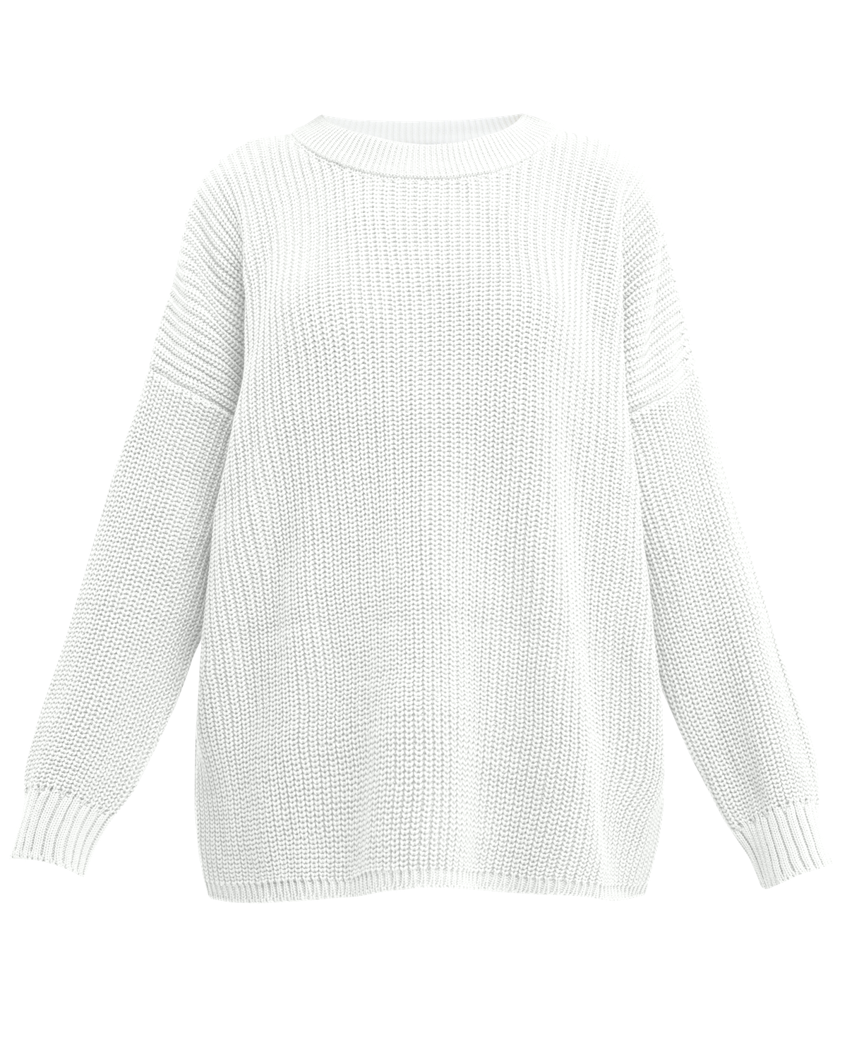 Хлопковый свитер крупной вязки с круглым вырезом. В нем удобно и уютно, его обладательница будет выглядеть как никогда женственно и изящно. Нежный хлопок дышит и позволяет поддерживать оптимальный температурный режим.