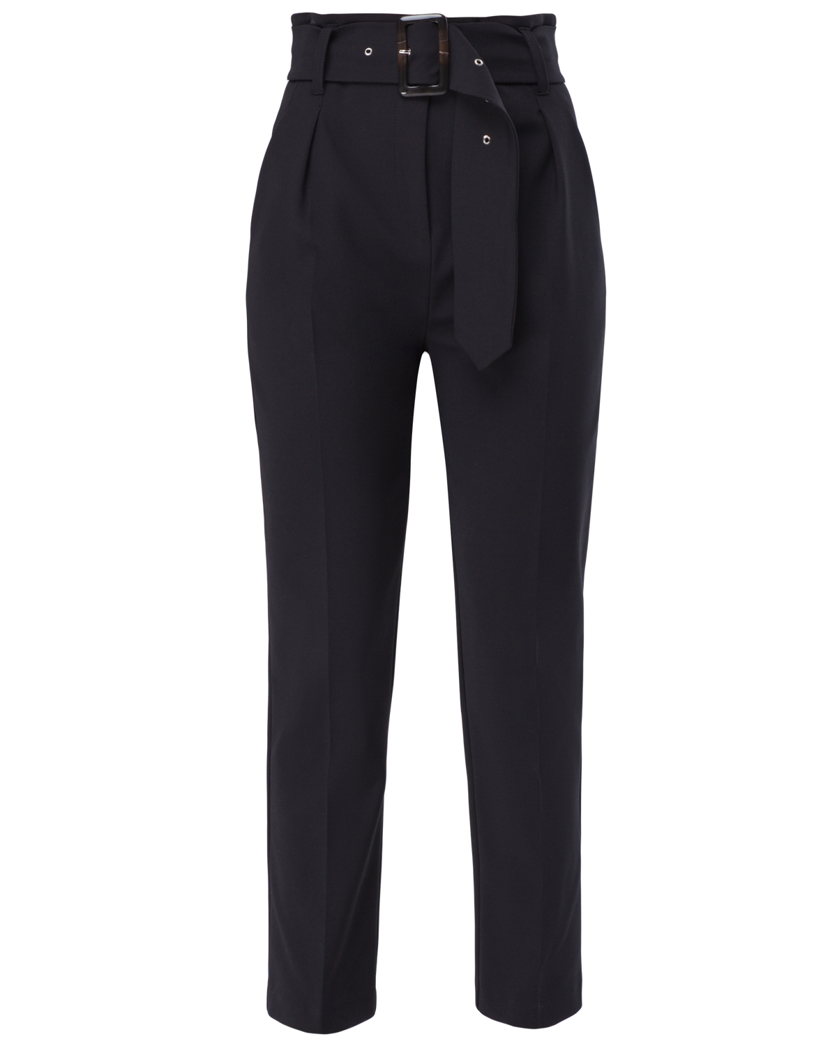 Брюки на высокой талии, цвет: Черный Allweneed Слегка зауженные брюки на высокой талии. Дополнены поясом с трендовой в этом сезоне роговой пряжкой. Сочетайте с однотонным жакетом из комплекта для создания изысканного, делового или вечернего образа. Брюки этой модели выпускаются в нашей коллекции уже несколько сезонов подряд, поэтому их посадка безупречна.
На модели размер XS