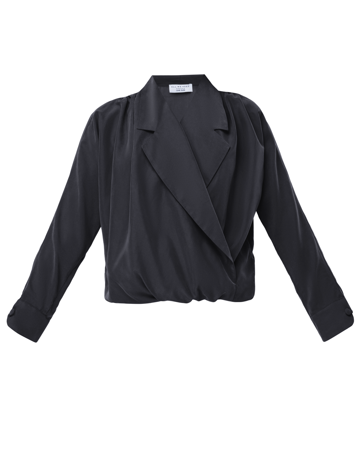 Объемная блуза с английским воротником и драпировкой на плечах из шелковистой вискозы. Сочетайте блузу с вещами с высокой посадкой для создания стильных деловых и вечерних образов.

На модели размер XS