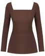 Блуза приталенная с вырезом-каре, цвет: темно-коричневый Allweneed Блуза приталенного силуэта с глубоким вырезом каре. Блуза, отрезная по талии, создает женсвтенные очертания фигуры. Застежка на металлическую молнию на спинке. Блузу можно сочетать как с юбкой, так и с зауженными брюками.
На модели размер XS