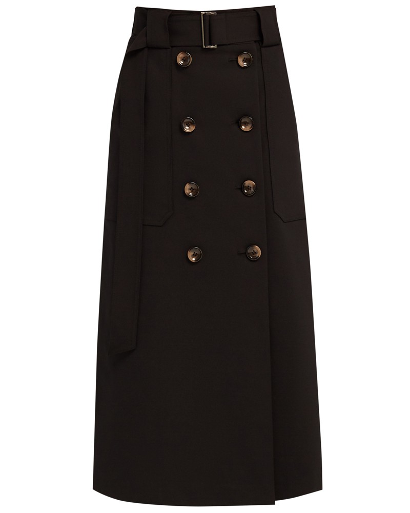 Юбка-трапеция двубортная миди, цвет: Черный Allweneed Двубортная юбка,расширенная к низу, с отрезным поясом,застегивающимся на 1 пуговицу и 1 глазковую петлю. Съемный пояс позволяет дополнять образ подходящими аксессуарами. Юбку можно сочетать как со строгой рубашкой, так и с расслабленной блузой для вечернего выхода.
На модели размер XS