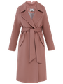 Пальто-халат длины миди с клапанами на карманах, рукавом реглан. Дополнено декоративными отстрочками и воротником-стойка с фигурным вырезом. Данная модель красиво подчеркивает женственные формы за счет пояса.

Пальто утеплено и будет греть вас до -10.

На модели размер XS