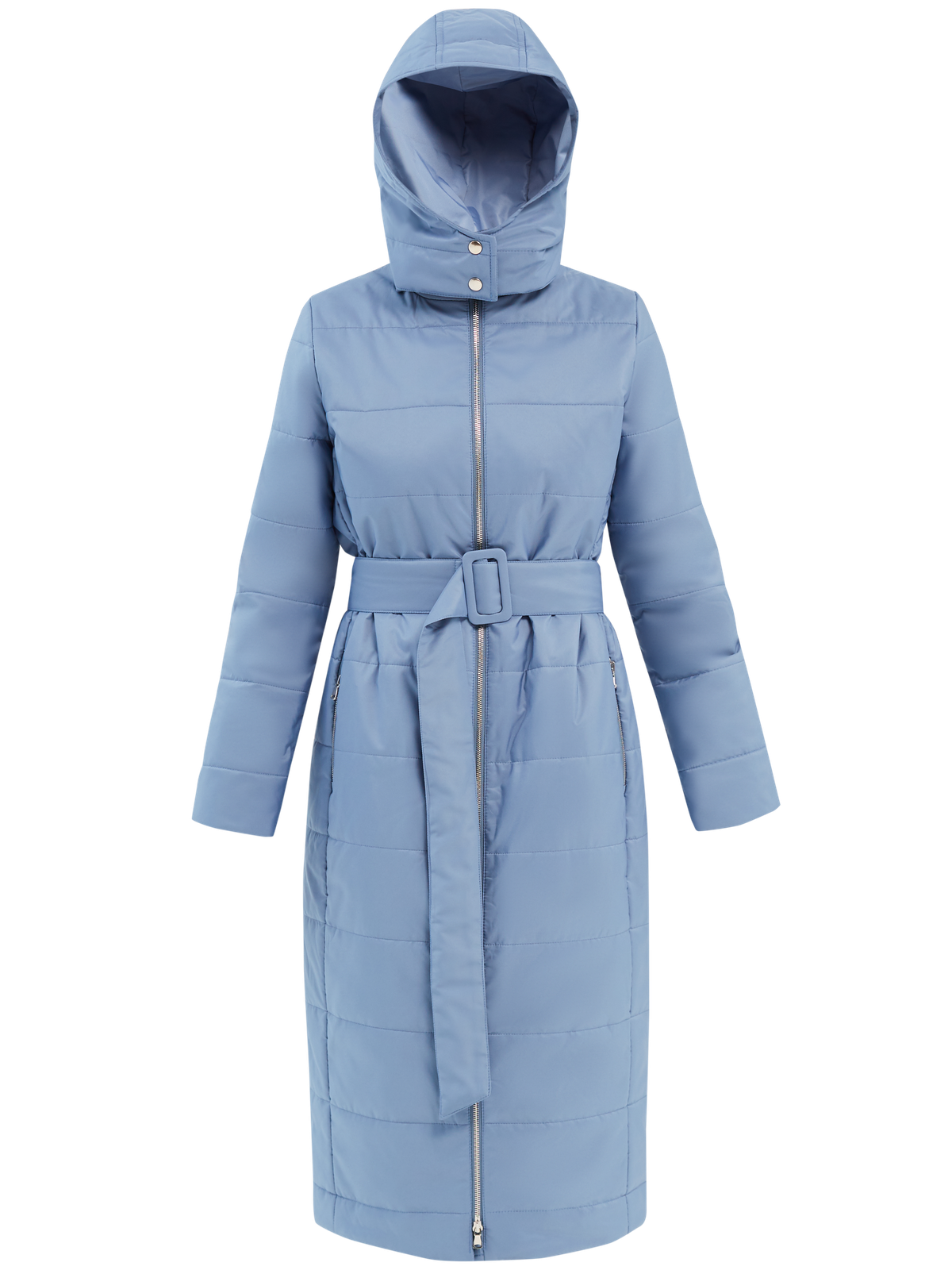 Пуховик с поясом, цвет: серо-голубой Allweneed Пальто стеганое на био пухе. Модель однобортная прямого силуэта, дополнена поясом в тон изделия. Пуховик имеет карманы и теплый съемный капюшон, который способен защитить от ветра и снега.
Пуховик держит тепло до -10
На модели размер XS